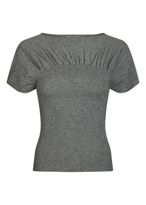 Anthea knit bluse Dark Grey Melange Neo Noir 